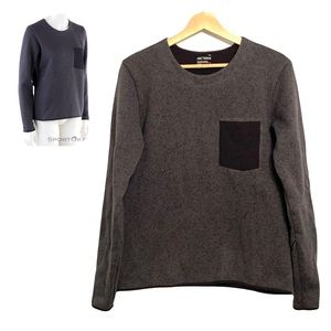 Arc'teryx Women's Gray Crewneck Sweater with Dark Pocket